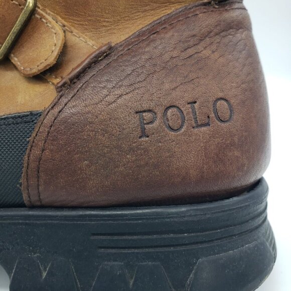 Men's Polo Ralph Lauren Demond Leather Ankle Hiking Hunting Chukka Duck Boot 9.5 - Picture 6 of 15